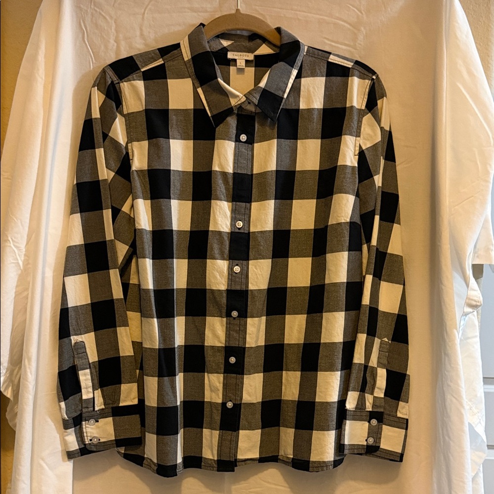 Black & White Check Shirt - Classic Button-Up